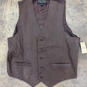 Wilson Brown Leather Vest